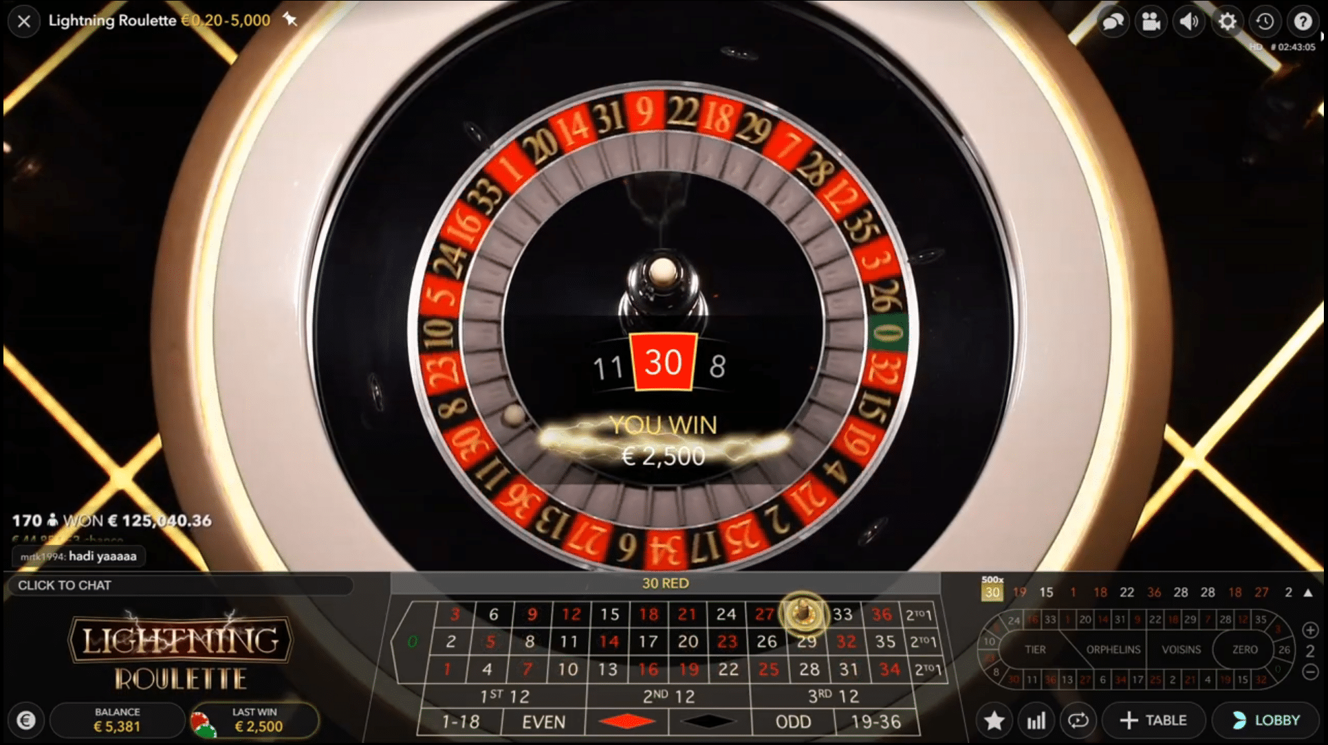 Roulette Live